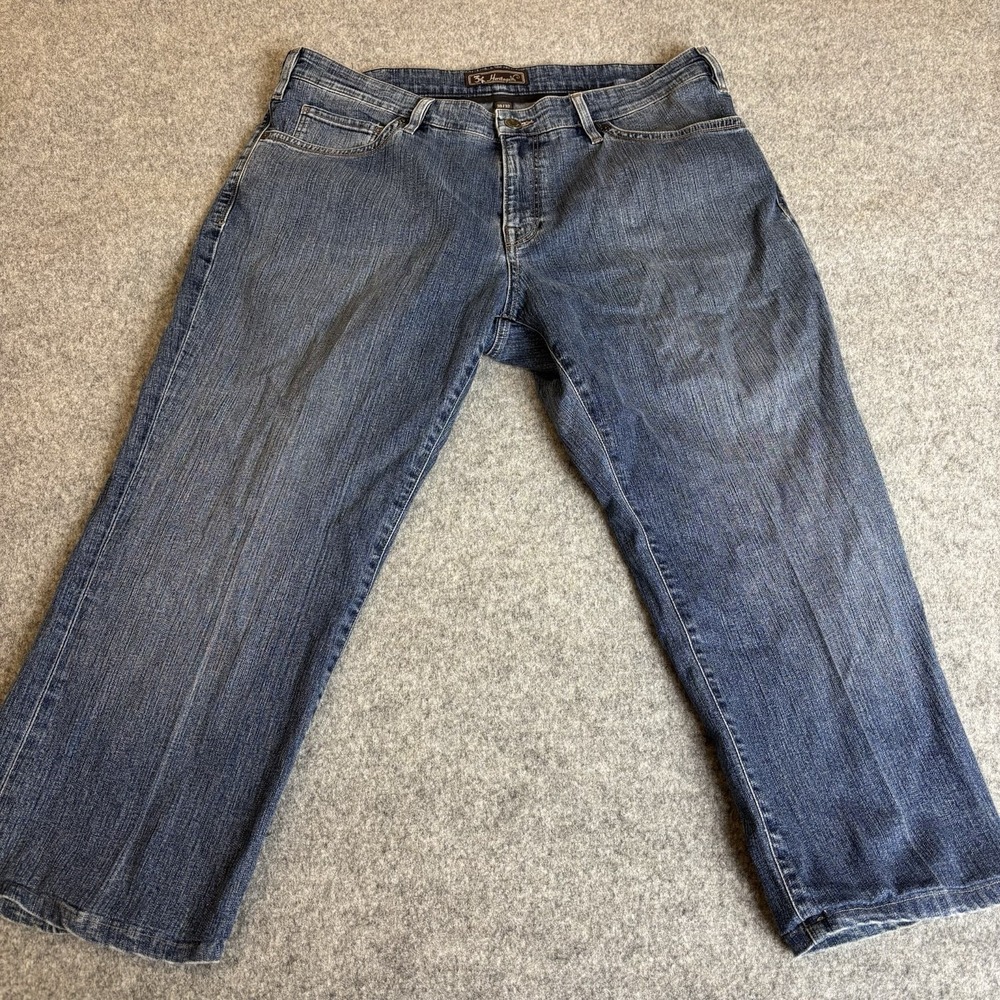 34 Heritage Mens Jeans 38x32 Straight Leg Dark Wash Blue Denim